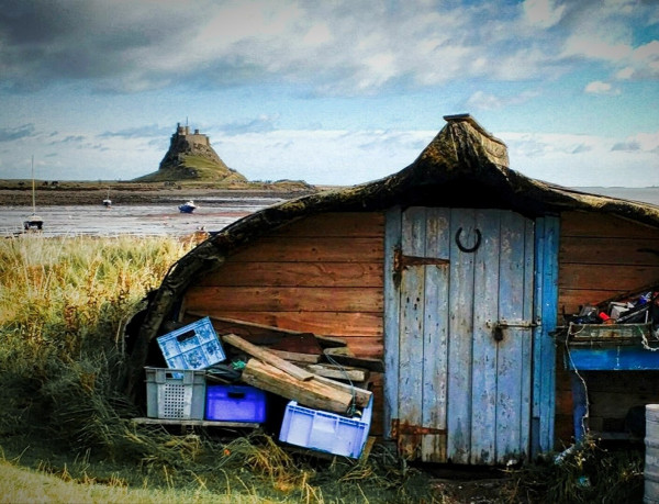 The sheds at Lindisfarne, Holy Island, Northumberland.
Upturned fishing boats serve as garden sheds for all kinds of storage in this beautiful place, so unique and photogenic.