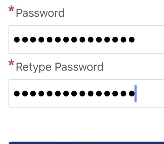 Screenshot of a password change box filled with those obnoxious privacy circles. 