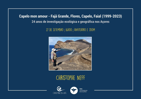 “Capelo mon amour” -
Fajã Grande, Flores, Capelo, Faial 1999 – 2023
24 anos de investigação ecológica e geográfica nos Açores  